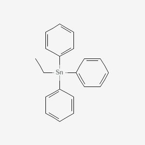 ETHYLTRIPHENYLTIN structure, CAS 5424-25-9