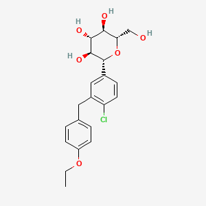 L-Glucitol, 1,5-anhydro-1-C-[4-chloro-3-[(4-ethoxyphenyl)methyl]phenyl]-, (1R)- structure, CAS 2459303-35-4