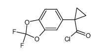 Cyclopropanecarbonyl chloride, 1-(2,2-difluoro-1,3-benzodioxol-5-yl)- structure, CAS 1004294-65-8
