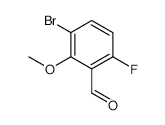 3-bromo-6-fluoro-2-methoxybenzaldehyde structure, CAS 473416-74-9