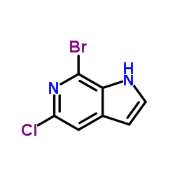 7-Bromo-5-chloro-1H-pyrrolo[2,3-c]pyridine structure, CAS 945840-69-7