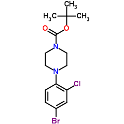 tert-Butyl 4-(4-bromo-2-chlorophenyl)piperazine-1-carboxylate structure, CAS 1429891-40-6