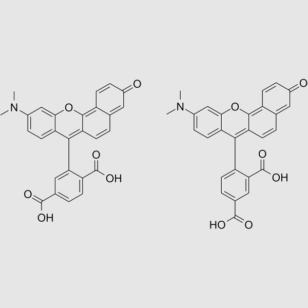 2-(10-(Dimethylamino)-3-oxo-3H-benzo[c]xanthen-7-yl)terephthalic acid compound with 4-(10-(dimethylamino)-3-oxo-3H-benzo[c]xanthen-7-yl)isophthalic acid (1:1) structure, CAS 126208-12-6