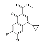 3-Quinolinecarboxylic acid, 7-chloro-1-cyclopropyl-6-fluoro-1,4-dihydro-4-oxo-, Methyl ester structure, CAS 104599-90-8