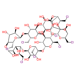 octakis(6-chloro-6-deoxy)-γ-cyclodextrin structure, CAS 173094-60-5