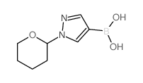 1-(Tetrahydro-2H-pyran-2-yl)pyrazole-4-boronic acid structure, CAS 1256345-68-2