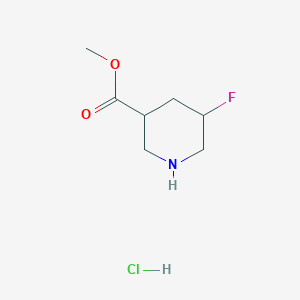 Methyl 5-fluoropiperidine-3-carboxylate hydrochloride structure, CAS 2920436-44-6