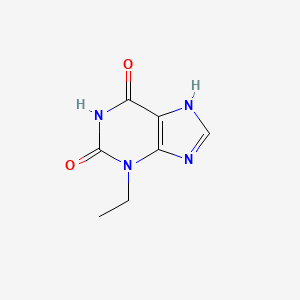 3-Ethyl-3,7-dihydro-1H-purine-2,6-dione structure, CAS 41078-01-7