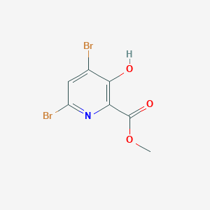 4,6-Dibromo-3-hydroxypyridine-2-carboxylic acid methyl ester structure, CAS 321596-55-8