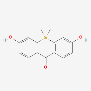 2,7-Dihydroxy-9,9-dimethyl-9-silaanthracen-10(9H)-one structure, CAS 1301205-24-2