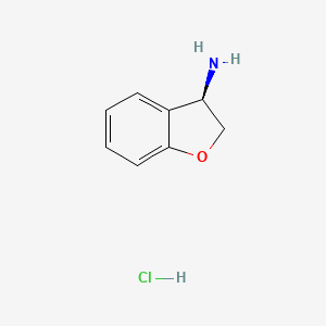(R)-2,3-Dihydrobenzofuran-3-amine hydrochloride structure, CAS 1810074-72-6