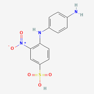 4-(4-Aminoanilino)-3-nitrobenzenesulphonic acid structure, CAS 135-11-5
