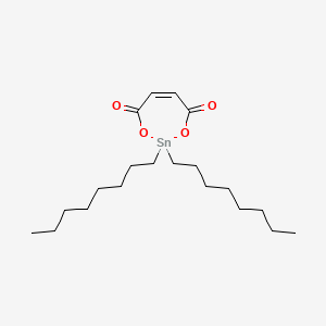 Dioctyl(maleate)tin structure, CAS 16091-18-2