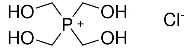 Tetrakis(hydroxymethyl)phosphonium chloride structure, CAS 124-64-1