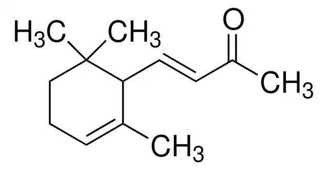 alpha-Ionone structure, CAS 127-41-3