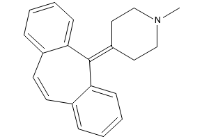 Cyproheptadine structure, CAS 129-03-3