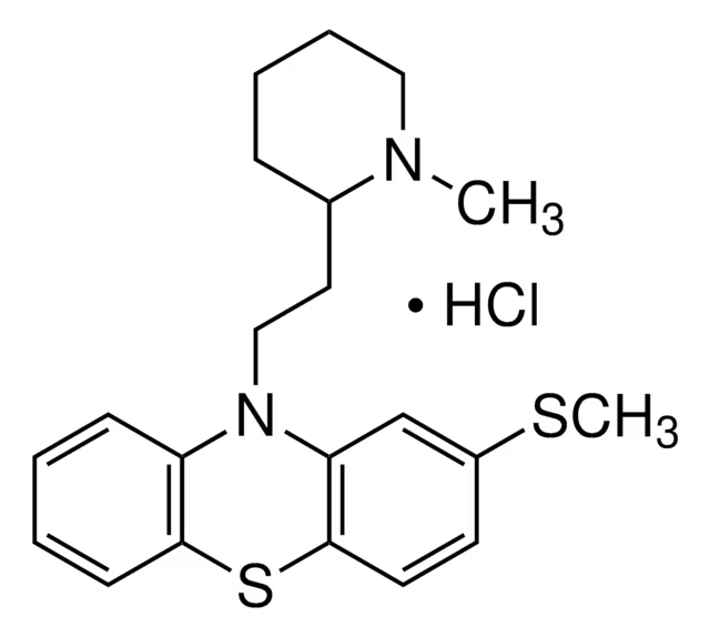 Thioridazine hydrochloride structure, CAS 130-61-0