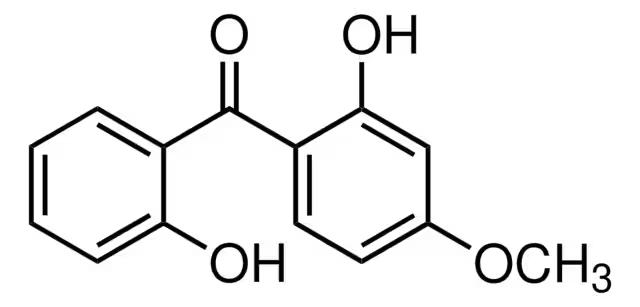 2,2'-Dihydroxy-4-methoxybenzophenone structure, CAS 131-53-3