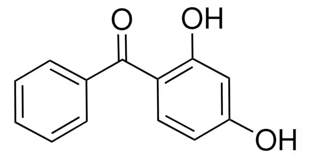 2,4-Dihydroxybenzophenone structure, CAS 131-56-6