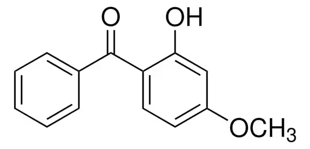 Oxybenzone structure, CAS 131-57-7