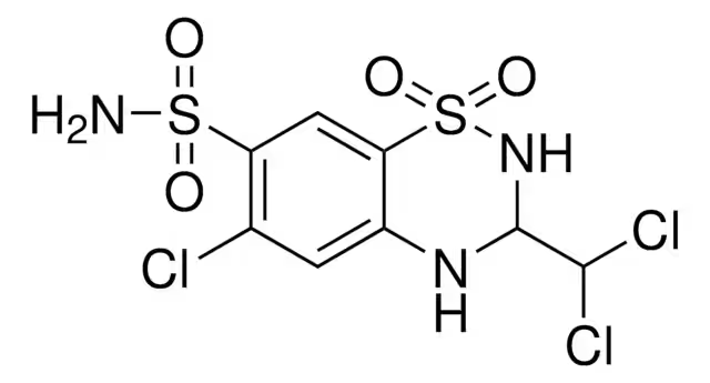 Trichlormethiazide structure, CAS 133-67-5