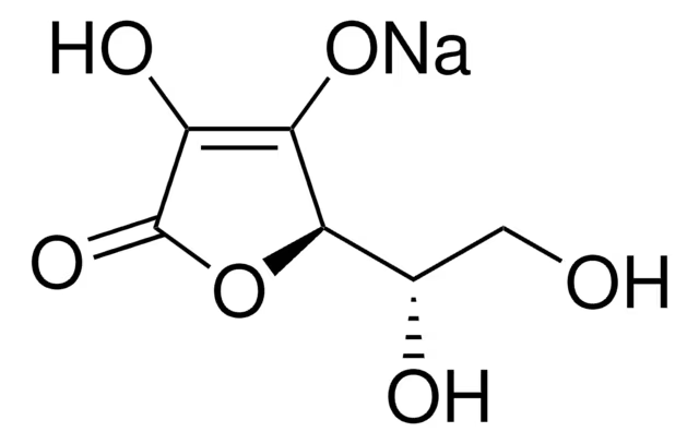 Sodium ascorbate structure, CAS 134-03-2