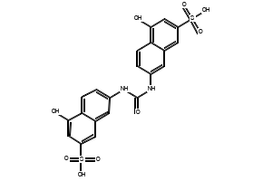 6,6'-Ureylene-bis(1-naphthol-3-sulfonic acid) structure, CAS 134-47-4