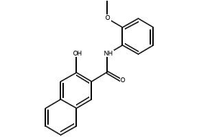 3-Hydroxy-N-(2-methoxyphenyl)-2-naphthalenecarboxamide structure, CAS 135-62-6