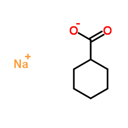 Sodium cyclohexanecarboxylate structure, CAS 136-01-6