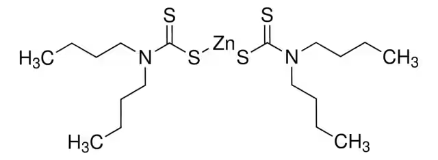 Zinc dibutyldithiocarbamate structure, CAS 136-23-2