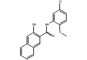 N-(5-Chloro-2-methoxyphenyl)-3-hydroxynaphthalene-2-carboxamide structure, CAS 137-52-0