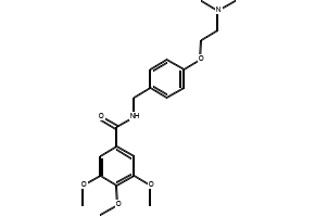 Trimethobenzamide structure, CAS 138-56-7