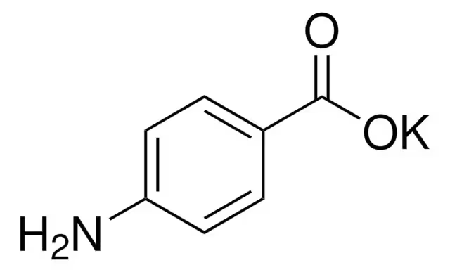 4-Aminobenzoic acid potassium salt structure, CAS 138-84-1