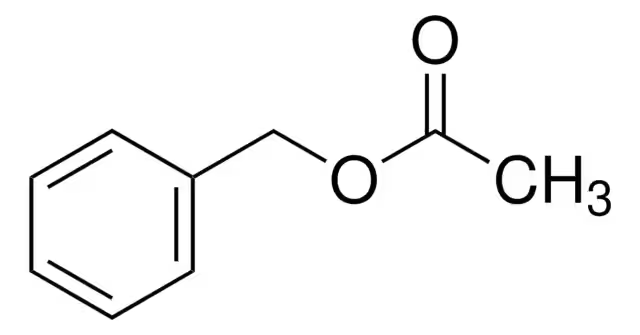 Benzyl acetate structure, CAS 140-11-4