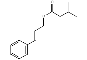 trans-Cinnamyl isovalerate structure, CAS 140-27-2