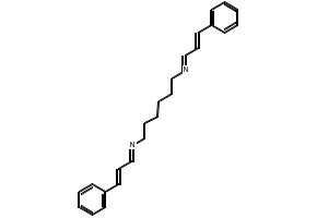 N,N'-Dicinnamylidene-1,6-hexanediamine structure, CAS 140-73-8