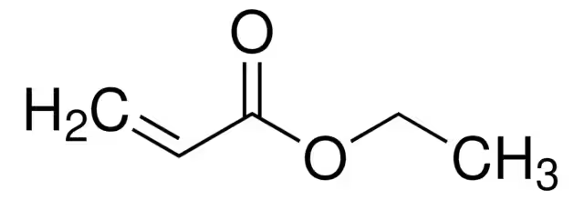 Ethyl acrylate structure, CAS 140-88-5