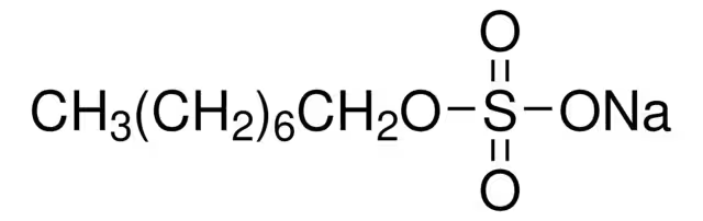 Sodium octyl sulfate structure, CAS 142-31-4