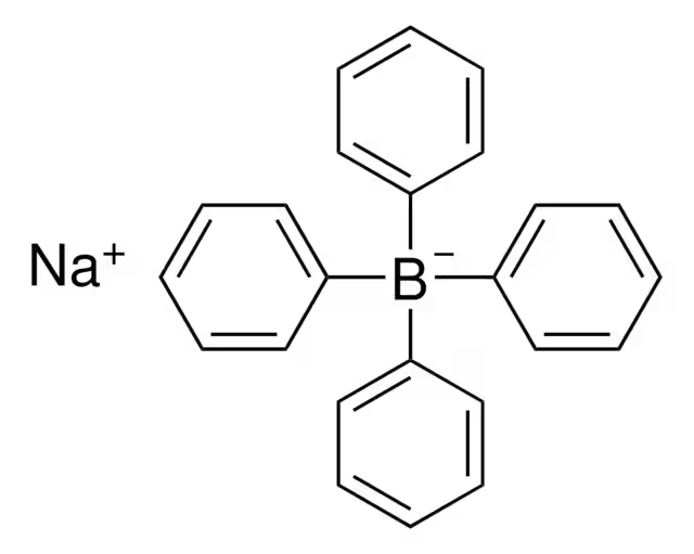 Sodium tetraphenylboron structure, CAS 143-66-8