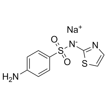 Sulfathiazole sodium structure, CAS 144-74-1