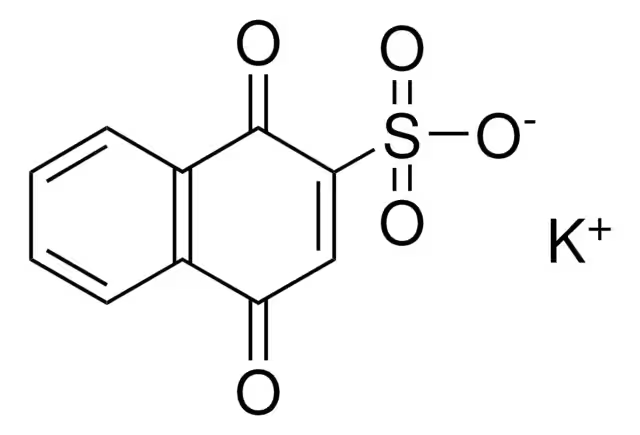 1,4-Dihydroxyanthraquinone-2-sulfonic acid structure, CAS 145-48-2