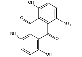 1,5-Diamino-4,8-dihydroxyanthraquinone structure, CAS 145-49-3