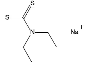 Sodium diethyldithiocarbamate structure, CAS 148-18-5