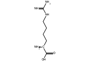 Homoarginine structure, CAS 156-86-5