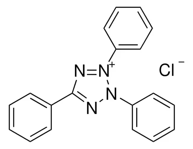 2,3,5-Triphenyltetrazolium chloride structure, CAS 298-96-4