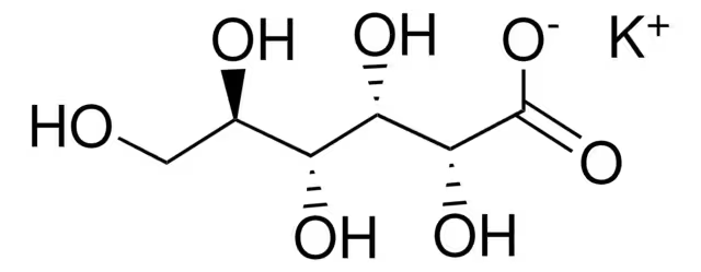 Potassium gluconate structure, CAS 299-27-4