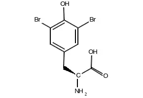 3,5-Dibromo-L-tyrosine structure, CAS 300-38-9