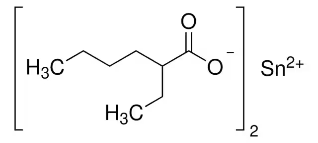Stannous octoate structure, CAS 301-10-0