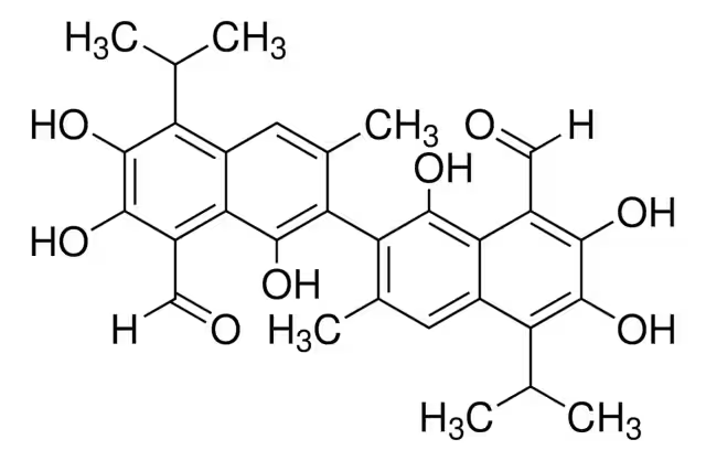 Gossypol structure, CAS 303-45-7