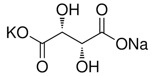 Potassium sodium tartrate structure, CAS 304-59-6